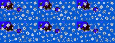 Raster Moda kumaş deseni. Şirin çiçekler. Çizgi çizimi deseni.