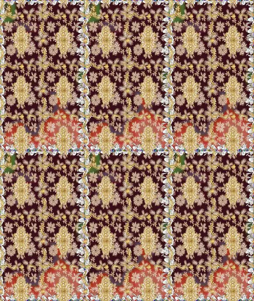 Kahverengi renkli çiçekler. Çiçekli karalama şeklinde Raster çiçek deseni. Nazik, sevimli çiçek arkaplanı..