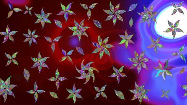 Nazik, narin çiçek arkaplanı. Kahverengi renkli çiçekler. Raster çiçek desenli ve çiçekli..