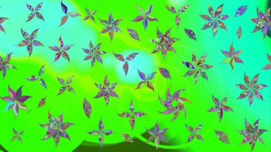 Süslü kumaş deseni. Düz Çiçek Elementleri Tasarımı. Renkli Bahar Teması eskiz kalıbı. Raster illüstrasyonunda çiçek deseni çizimi.