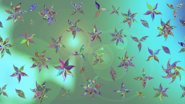 Sabıka fotoğraflarında, bebek kıyafetlerinde, duvar kâğıtlarında, paket kutularında falan kullanılabilir. Raster. Zarif, parlak ve eskiz yeşil çiçek deseni tasarımı.