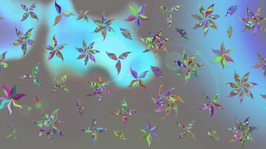 Çiçek tasarımı için inanılmaz bir kolaj cenneti tarzı. Çiçekli zambakların eskiz geçmişi. Parlak çiçekli kolaj çiçekleri gri.