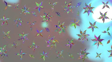 Gri renkli çiçekler. Küçük çiçekte sevimli çiçek deseni var..