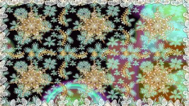 Antika altın tekrarlanabilir duvar kağıdı. Barok tarzında altın çiçek süsü. Damask arkaplanı tekerrür ediyor. Tarafsız renklerde altın element.