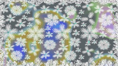 Düz Çiçek Elementleri Tasarımı. Raster illüstrasyonu. Renkli Bahar Temalı Kusursuz Arkaplan. Çiçek deseni. Kusursuz Chichi kumaş deseni..