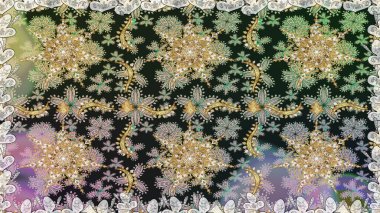 Noel, kar tanesi, yeni yıl 2019. Gri renklerde, altın elementlerle kusursuz klasik desen.