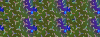 Soyut duvar kâğıdı, ambalaj dekorasyonu. Basit bir kar tanesi. Kışın sembolü, mutlu noeller, mutlu yeni yıl kutlaması Raster illüstrasyonu. Yeşil, mavi ve mor renkler üzerine resim.