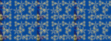 Vadinin mavi renkli çiçekleri. Çiçeksel çizim kalıbının çizimi.