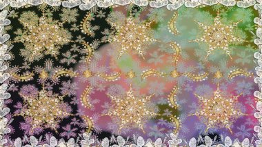 2019 Noel 'i, kar tanesi, yeni yıl. Tarafsız renklerde, altın elementlerle klasik, pürüzsüz desen.