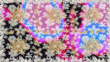 Şam, tasarım için kusursuz desen. Tarafsız renklerde, altın elementli pürüzsüz desen.