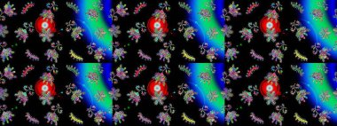 Noel süsleri ve Noel süsleri. Raster Noel soyut renkli arkaplan ve düşen kar tanesi.