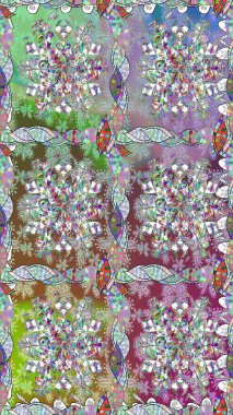 Raster dikişsiz çiçek deseni. Tarafsız renklerde vadinin çiçekleri.