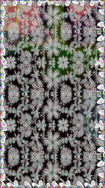 Renkli Yaz Temalı Kusursuz Arkaplan. Sevimli çiçek raster deseni. Renkli çiçekler. Düz Çiçek Elementleri Tasarımı.