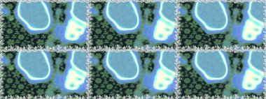 Kumaş, tekstil, duvar kağıdı baskısı için. Raster illüstrasyonu. Miles Fleur, süslü püslü bir süs. Kusursuz bir geçmişi var. Tomurcukları papatya çiçekleri olan sevimli bir çiçek deseni. Antika retro tarzı.