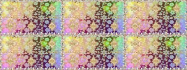 Tarafsız renklerde altın element. Altın çiçekli, pürüzsüz desen. Damask arkaplanı. Barok tarzında altın çiçekli süs..