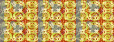 El çizimi, dövme stili karalama, kumaş tasarımı ve Raster illüstrasyonunda kartlar. Sarı, nötr ve turuncu mandala şeklindeki kar taneleri, sanat terapisi tarzı zen çizim için..