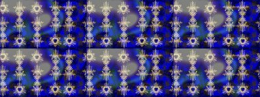 Renkli kristal kar tanesi. Raster illüstrasyonu.