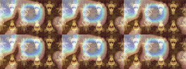 Renkli elementlerle Raster ilginç desen