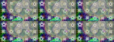 Gri, nötr ve yeşil renklerde kar tanesi süsü. Kar tanesi süsü Raster illüstrasyonu. Güzel süs eşyası. Kar taneleri izole edildi.