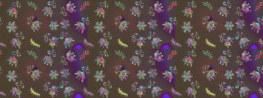 Kusursuz Vintage Çiçek Deseni. Raster Kalça dokusu deseni.