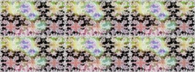 Seamless Chichi fabric pattern. Flat Flower Elements Design. Flowers pattern. Raster illustration. Colour Spring Theme seamless pattern Background.