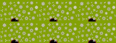 Raster illüstrasyonu. Modaya uygun kumaş deseni. Tony 'nin kumaş kalıbını çiz. Küçük çiçekte sevimli çiçek deseni var..