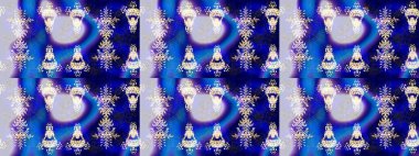 Kış kar taneleri, raster arka plan. Yüzey için tekrarlanan doku, ambalaj kağıdı, altın rengi kar tanesi.