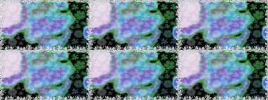 Küçük çiçekteki sevimli çiçek deseni. Soyut çiçek desensiz arkaplan. Raster deseni. Mavi renklerde. Raster illüstrasyonu.