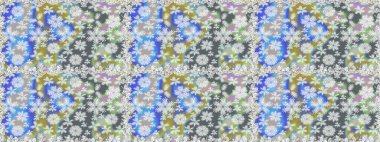 Şatafatlı bahar bahçesi dokusu. Raster illüstrasyonu. Çiçeksiz arka plan. Çiçek deseni.