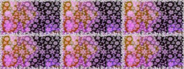 Çiçekli karalama şeklinde Raster çiçek deseni. Raster illüstrasyonu. Tarafsız renklerde yaz çiçekleri.