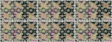 Gri çiçekli kusursuz desen, suluboya çiçek deseni, sevimli çiçek, duvar kağıdı, kart veya kumaş için fayanslı. Raster - stok.