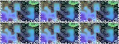 Mavi renkte şirin çiçekler. Moda baskısı, albüm, ambalaj kağıdı ve duvar kağıdı için zarif dekoratif süslemeler. Raster illüstrasyonu. Küçük çiçekli basit, pürüzsüz desen..