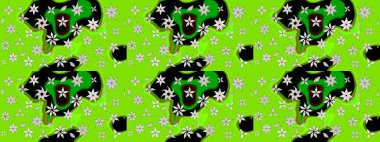 Modern stil dokusu. Çiçek desenli raster, yeşil çizgi grafik deseni soyut raster arkaplan.