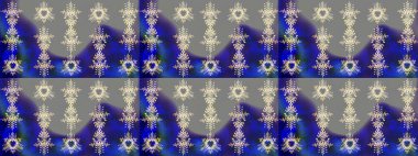 Soyut kar taneleri arkaplanda izole edilmiş düz dizayn. Raster illüstrasyonu. Kar taneleri deseni. Raster kar taneleri arka planda. Kar tanesi renkli desen.