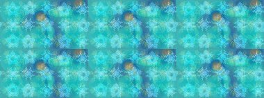 Kar tanesi süsleme deseni. Arkaplanda soyut kar taneleri olan düz tasarım. Kar taneleri arka planda. Raster illüstrasyonu. Kar taneleri deseni.