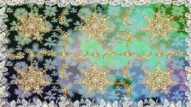 Paisleys zarif çiçek desenli arkaplan duvar kâğıdı çizimi klasik stil, modern 3D çizgili sanat eseri altın ve nötr desenli çiçek yaprakları ve süslemeleri..