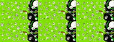 Küçük çiçekteki sevimli çiçek deseni. Raster illüstrasyonu. Modaya uygun kumaş deseni. Tony 'nin kumaş desenini çiz.