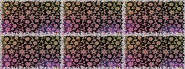 Küçük çiçekli şirin bir desen. Çiçek ve yapraklı çiçek deseni. Raster illüstrasyonu.