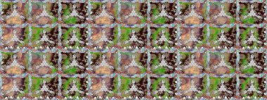 Raster illüstrasyonu. Küçük çiçekteki sevimli çiçek deseni. Kahverengi renkte çiçekler.