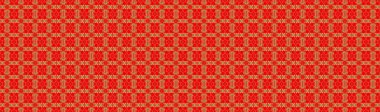 Raster geometrik arka plan. Kırmızı, turuncu ve bej renklerinde, altın çiçekli altın desenler. Senin tasarımın için, duvar kağıdı. Altın rengi kusursuz illüstrasyon.