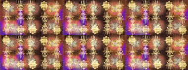 Son moda kar taneleri ve elementler onun kartlarını gösteriyor. Kar taneleri tasarımı. Retro tarzı doku, soyut kış elementleri. Süper tasarım posteri, kapak, kahverengi, bej ve mor renkli kart tasarımı.