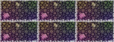 El çizimi çiçekli, pürüzsüz bir desen. Gri arka planda. Çocuksu tasarım. Tekstil, kumaş, ambalaj, hatıra defteri için güzel çiçek arkaplanı..