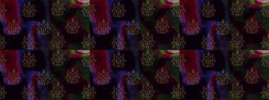 Yatak çarşafları, ceket, paket tasarımı, kumaş ve moda kavramları için tekstil baskısı. Eskiz modeli etnik tasarım. Çiçekleri, deniz kabukları, mandalaları ve suluboya efektleri olan deniz altyapısı.