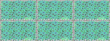 Raster. Mavi renklerdeki kusursuz çiçek desenli arka plan. Duvar kağıtları, web sayfası geçmişi, yüzey dokuları, tekstil için mükemmel. Resimler tropikal kelebeklerle birlikte.