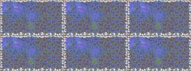 Raster Kelebekleri deseni. Soyut, pürüzsüz bir arkaplan. Mavi renkte bir resim. Güzel kumaş tasarımı..