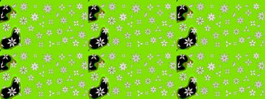 Raster Hip kumaş deseni. Eskiz Vintage Çiçek Deseni.