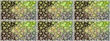 Renkli Bahar Temalı Kusursuz Arkaplan. Raster illüstrasyonunda kusursuz çiçek deseni. Düz Çiçek Elementleri Tasarımı. Süslü kumaş deseni.