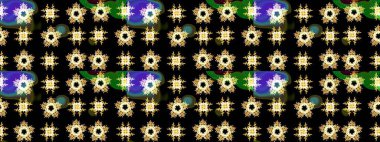 Kar Tanesi Mozaik ikonu. Grafiksel element dekorasyonu. Raster illüstrasyonu. Siyah, sarı ve kahverengi kar tanecikleri tabelası. Düz dizayn. Sembol kışı, donmuş, Noel, yeni yıl tatili.