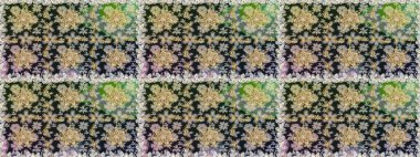 Şık bir grafik desen. Gri renklerdeki altın elementler. Duvar kâğıdı barok, İspanyol kumaşı. Çiçek deseni. Kusursuz raster arkaplanı.