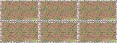 Kelebekli Raster. Kıyafetler, erkekler, kızlar ve duvar kağıtları için soyut, pürüzsüz desen. Raster. Bej renkli illüstrasyon.